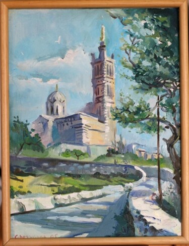 Painting titled "Marseille" by Eugenie Ch., Original Artwork, Oil