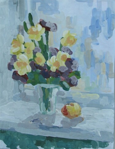 Painting titled "Les oeuvres des ele…" by Eugenie Ch., Original Artwork