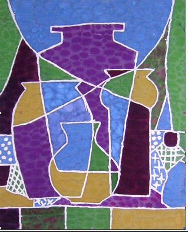 Painting titled "Les oeuvres des ele…" by Eugenie Ch., Original Artwork