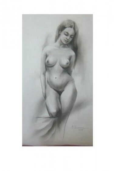 Drawing titled "NUE" by Eugenie Ch., Original Artwork