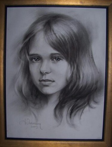 Painting titled "potrait" by Eugenie Ch., Original Artwork, Oil