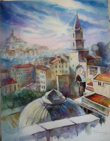 Painting titled "MARSEILLE" by Eugenie Ch., Original Artwork