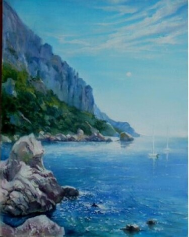 Painting titled "Marseille ..." by Eugenie Chervonna, Original Artwork, Oil