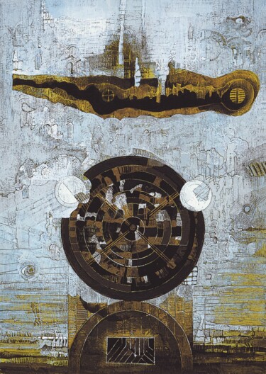 Digital Arts με τίτλο "Z cyklu: Znaki i sy…" από Eugeniusz Delekta, Αυθεντικά έργα τέχνης, Χρωστικές ουσίες