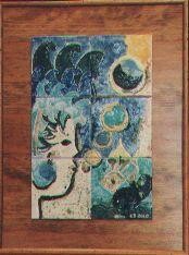 Pintura intitulada "Menino Azul" por Eunice Leal, Obras de arte originais, Óleo