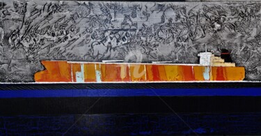 Painting titled "cargot orange" by Christian Eurgal, Original Artwork, Oil Mounted on Wood Stretcher frame