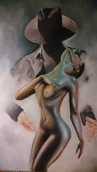 Painting titled "The phantom" by Cezar Dron, Original Artwork, Oil