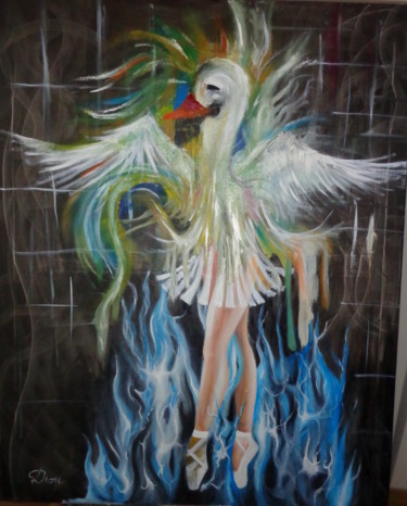 Painting titled "Metamorphosis" by Cezar Dron, Original Artwork, Oil
