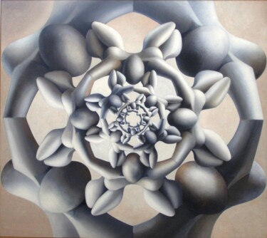 Painting titled "Kaleidoscope 2" by Eurydice Maria Ventouri (Mev), Original Artwork, Oil