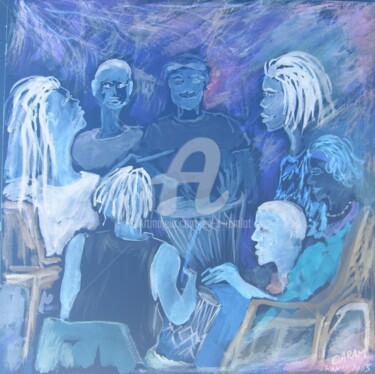 Digitale Kunst getiteld "musiciensbleus.jpg" door Ev.A. Ramlot, Origineel Kunstwerk, Anders