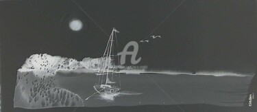 Digitale Kunst mit dem Titel "NUITmouillag.jpg" von Ev.A. Ramlot, Original-Kunstwerk, Digitale Malerei