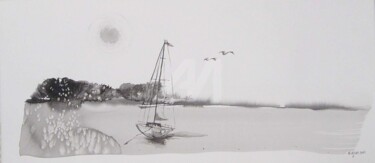 BATEAUX mouillage.jpg 7.9x23.6 in ©2004 by Ev.A. RAMlot