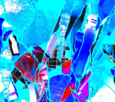 Arte digitale intitolato "SOULandFISH aqua.jpg" da Ev.A. Ramlot, Opera d'arte originale, Pittura digitale