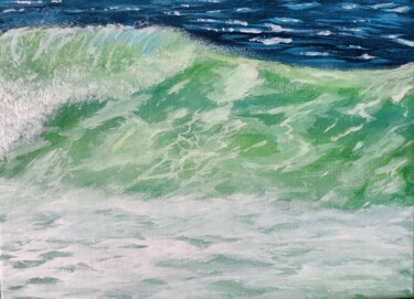 Pintura titulada "Wave" por Eva Andre, Obra de arte original, Acrílico Montado en Bastidor de camilla de madera