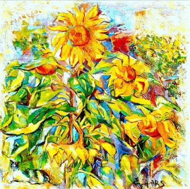 Painting titled "La floraison des to…" by Eva Ars, Original Artwork, Oil