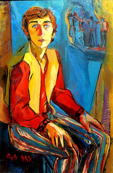 Painting titled "le jeun danseur" by Eva Ars, Original Artwork, Oil