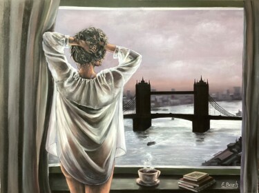 Картина под названием "Morning Reverie: Lo…" - Eva Bazhenova, Подлинное произведение искусства, Масло