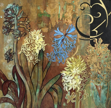 Schilderij getiteld "Hyacinth" door Eva Buchmuller, Origineel Kunstwerk, Acryl