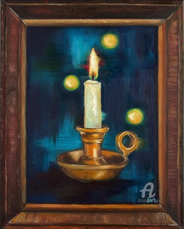 Картина под названием "the light" - Eva Chen, Подлинное произведение искусства, Масло
