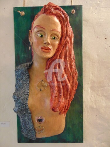 Skulptur mit dem Titel "Aishling" von Eva Diez, Original-Kunstwerk, Ton Auf artwork_cat. montiert