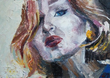 Peinture intitulée "pretty woman" par Evgeniya Abramova, Œuvre d'art originale, Huile