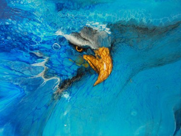 Painting titled "eagle" by Evgeniya Abramova, Original Artwork, Acrylic