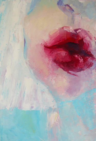 Картина под названием "Big Lips" - Evgeniya Abramova, Подлинное произведение искусства, Масло