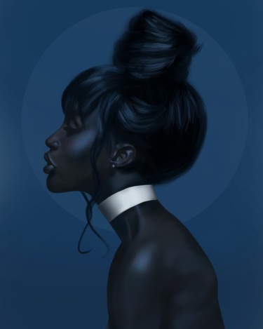 Digitale Kunst mit dem Titel "African woman" von Evgeniya Abramova, Original-Kunstwerk, Digitale Malerei