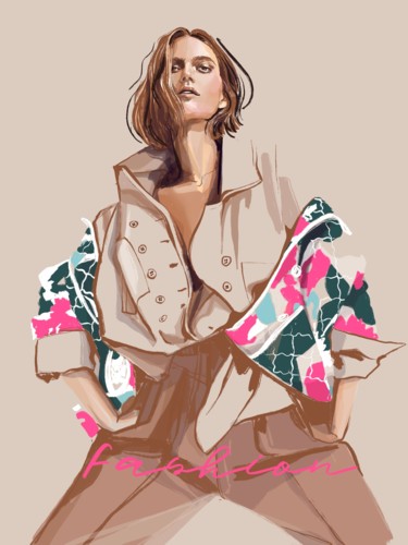 Fashion Illustration Art Print Louis Vuitton Papillon