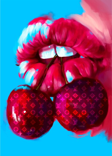 Digital Arts titled "cherry" by Evgeniya Abramova, Original Artwork, Digital Painting