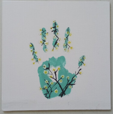 绘画 标题为“Hand Flower” 由Eva Fercot, 原创艺术品, 水粉