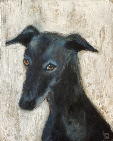 Peinture intitulée "BLUE DOG" par Eva Fialka, Œuvre d'art originale, Acrylique