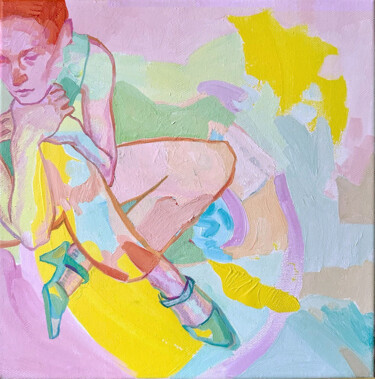 Pintura titulada "Purple dream" por Eva Gets, Obra de arte original, Acrílico Montado en Bastidor de camilla de madera