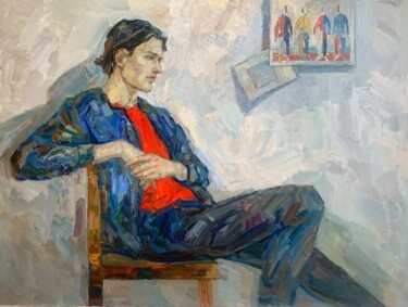 Pintura titulada "Inspired by Malevich" por Eva Gets, Obra de arte original, Oleo Montado en Bastidor de camilla de madera