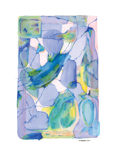 Pintura titulada "Terre N°1" por Eva Girardeau, Obra de arte original, Pastel