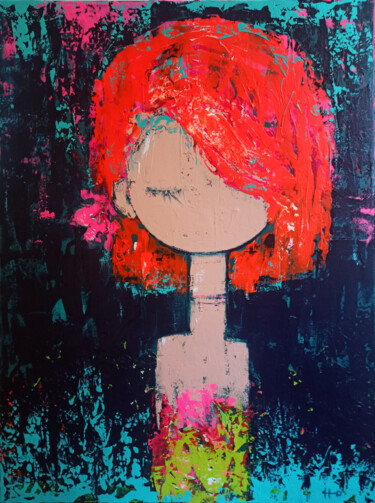 Картина под названием "De colores" - Eva Hidalgo, Подлинное произведение искусства, Акрил Установлен на Деревянная рама для…