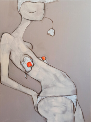 Картина под названием "Bizcochito" - Eva Hidalgo, Подлинное произведение искусства, Акрил Установлен на Деревянная рама для…
