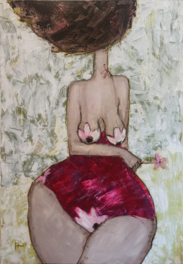 Pintura titulada "Sueña la Margarita" por Eva Hidalgo, Obra de arte original, Acrílico Montado en Bastidor de camilla de mad…