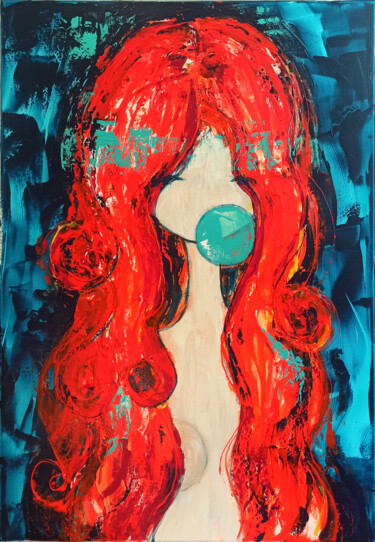 Картина под названием "Blup" - Eva Hidalgo, Подлинное произведение искусства, Акрил Установлен на Деревянная рама для носилок