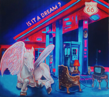 Картина под названием "Is it a dream" - Eva Ilves, Подлинное произведение искусства, Акрил