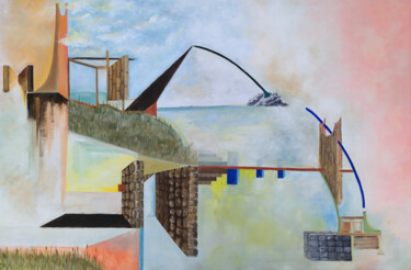 绘画 标题为“Pays d'âge” 由Eva Khatchadourian, 原创艺术品, 油 安装在木质担架架上