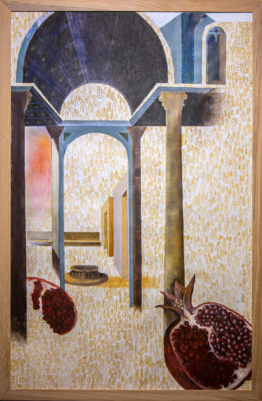 Ζωγραφική με τίτλο "L'annonce" από Eva Khatchadourian, Αυθεντικά έργα τέχνης, Ακρυλικό Τοποθετήθηκε στο Ξύλινο πάνελ