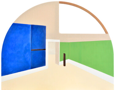 绘画 标题为“Palazzo Abatellis” 由Eva Khatchadourian, 原创艺术品, 丙烯 安装在木质担架架上