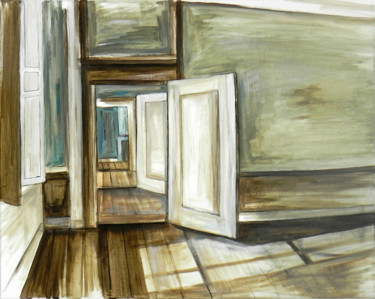 Картина под названием "Interior 2" - Eva Lacres, Подлинное произведение искусства, Акрил