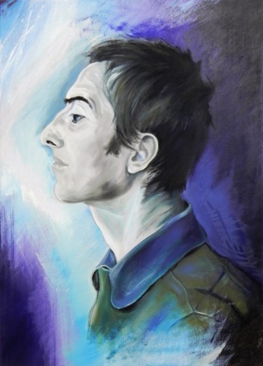 Schilderij getiteld "Liam Gallagher 3" door Eva Lacres, Origineel Kunstwerk, Acryl