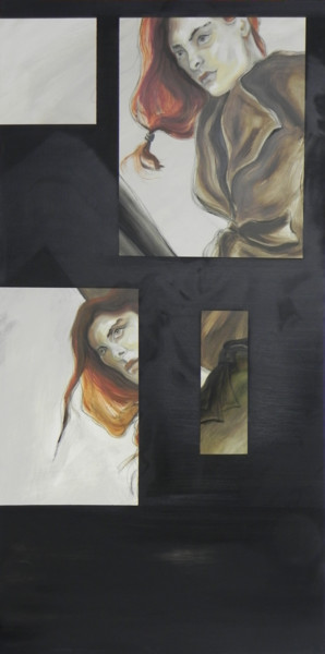 Pintura intitulada "The Vamps of Egon S…" por Eva Lacres, Obras de arte originais, Óleo