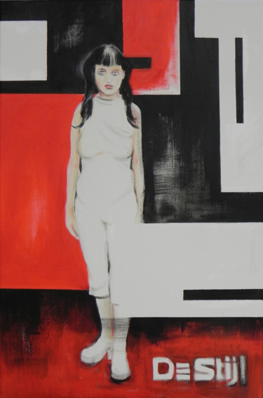Schilderij getiteld "The White Stripes i…" door Eva Lacres, Origineel Kunstwerk, Acryl