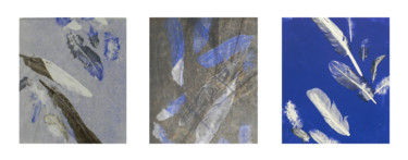 Impressões e gravuras intitulada "Eternal Feathers  (…" por Eva Lacres, Obras de arte originais, Monotipo Montado em Painel…