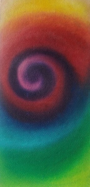 Картина под названием "Радужная спираль: И…" - Eva Lazaryan, Подлинное произведение искусства, Масло