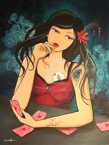 Peinture intitulée "Aneko" par Eva Lhyn, Œuvre d'art originale, Huile